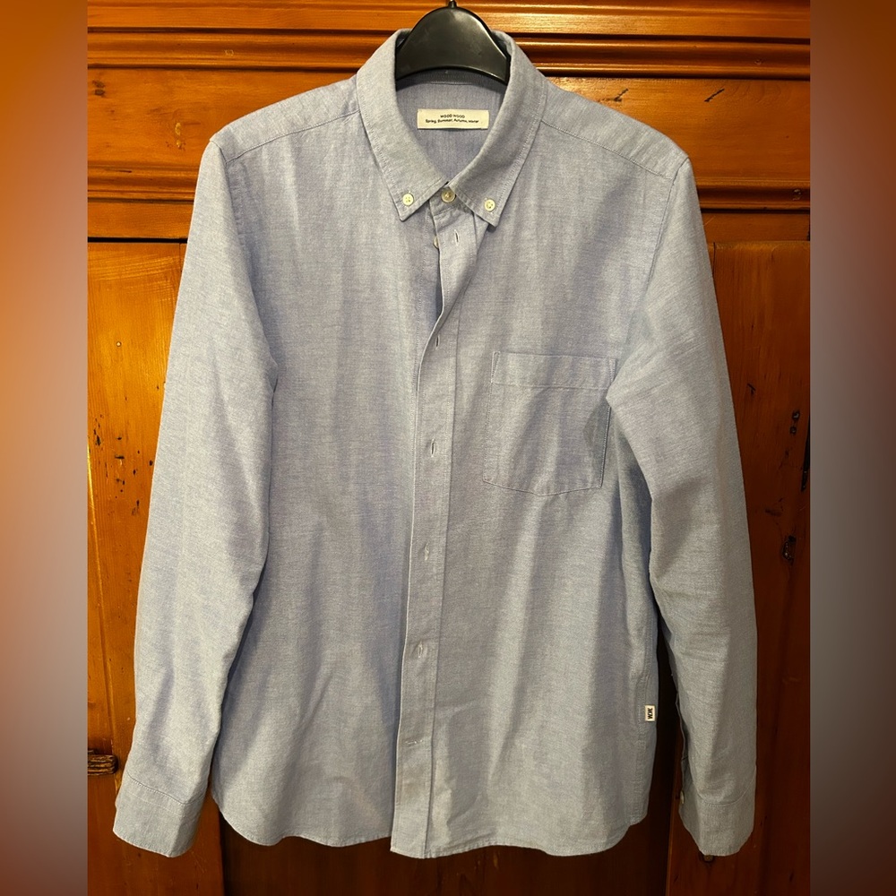 Wood Wood Light Blue Button-Down Shirt